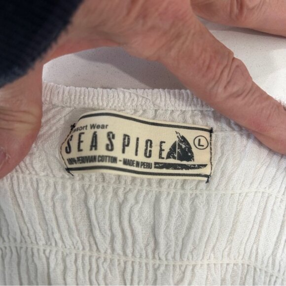 Seaspice Bohemian Peruvian Cotton Halter Dress - Picture 14 of 15